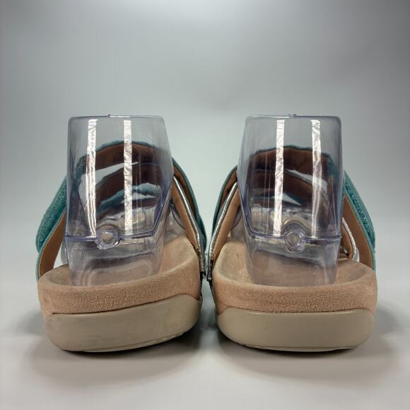 Vionic Hadley Adjustable Blue & Silver Comfort Sandals Women's Size 7.5 - Picture 6 of 10